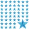 Small Blue Star Embroidery Patches for Clothing, Iron On Sewing Appliques (1.4 in, 50 Pack)